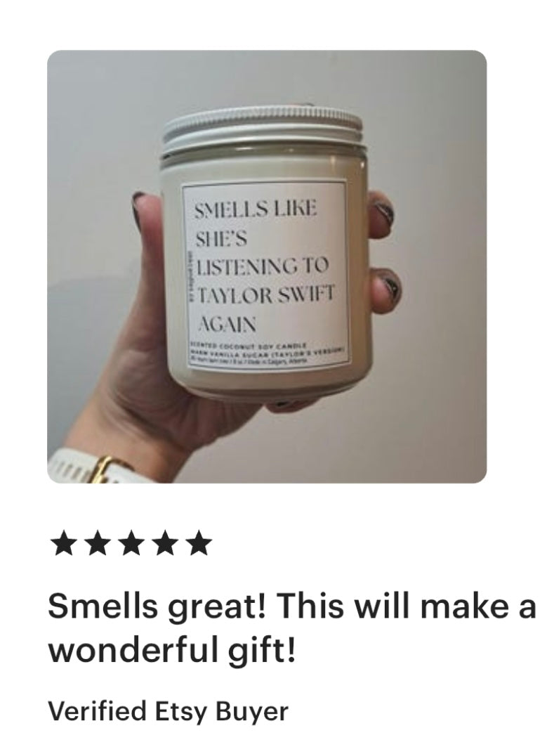 BEST SELLER: TAYLOR SWIFT Scented Candle (40+ different scents) 8oz