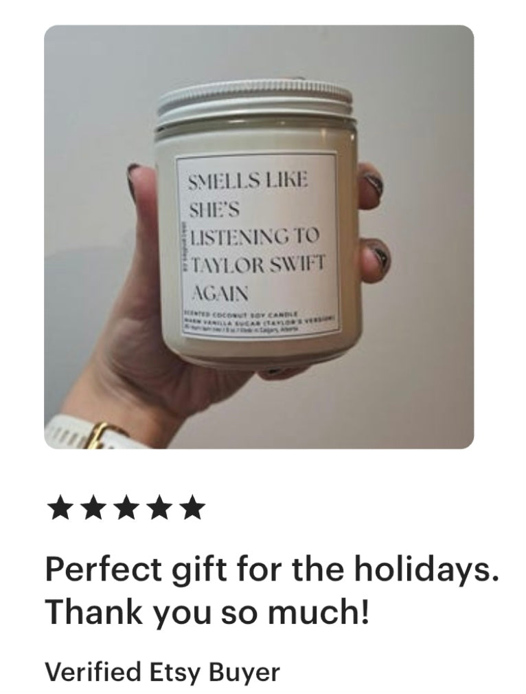 BEST SELLER: TAYLOR SWIFT Scented Candle (40+ different scents) 8oz