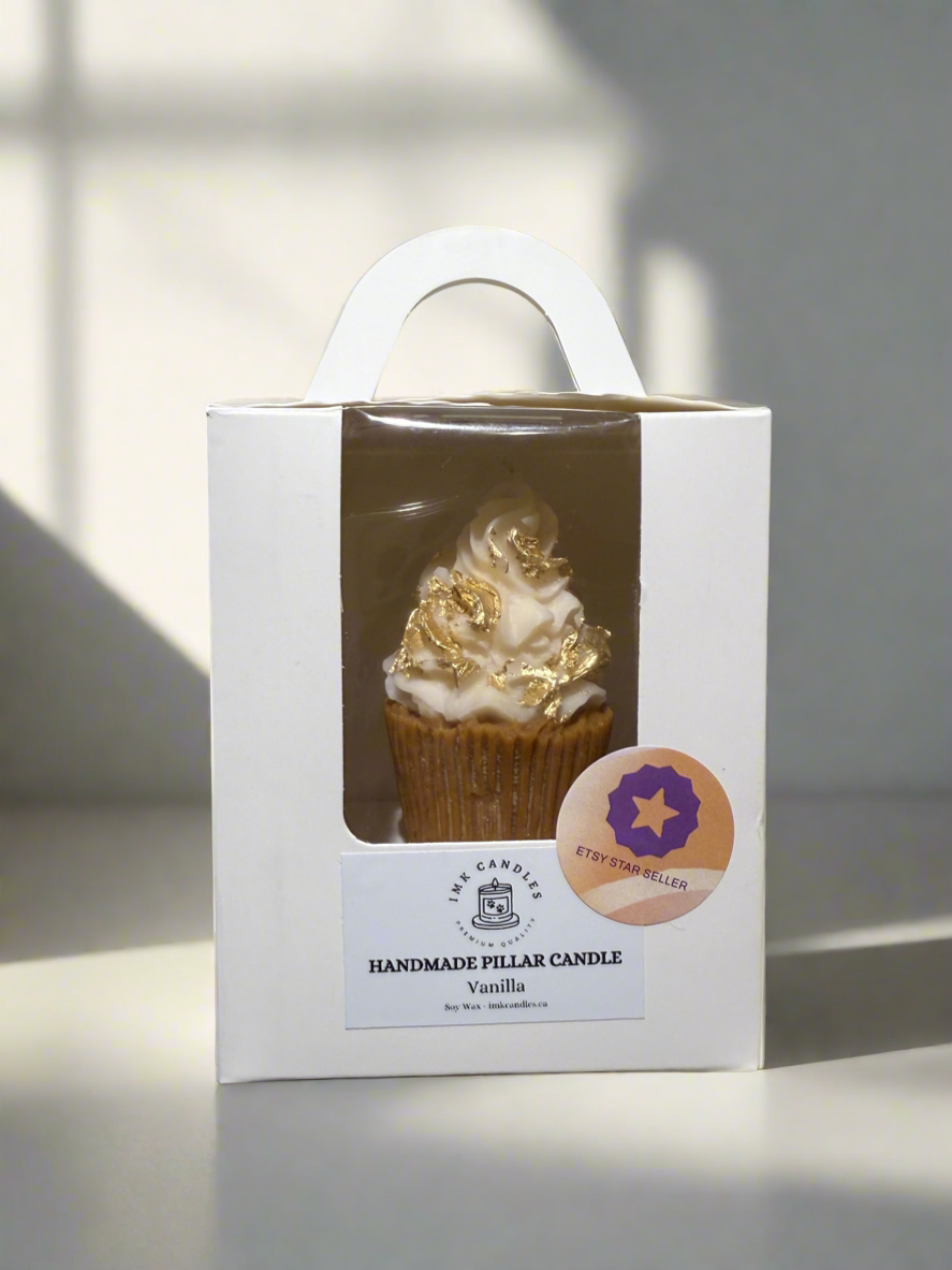 CUPCAKE Scented Candle (30+ different scents) Packed in Cupcake Box - NON-Edible