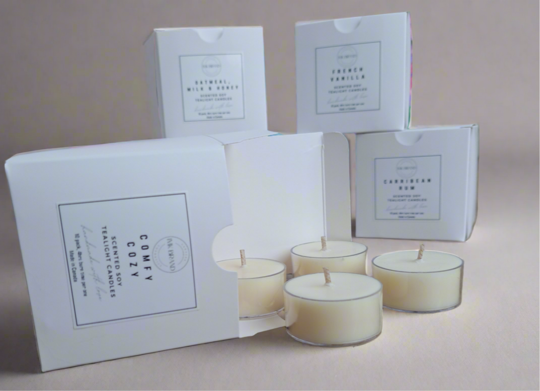 Natural Coconut Soy TEALIGHT Scented Candles 10 pack (40+ different scents) Handmade in Canada