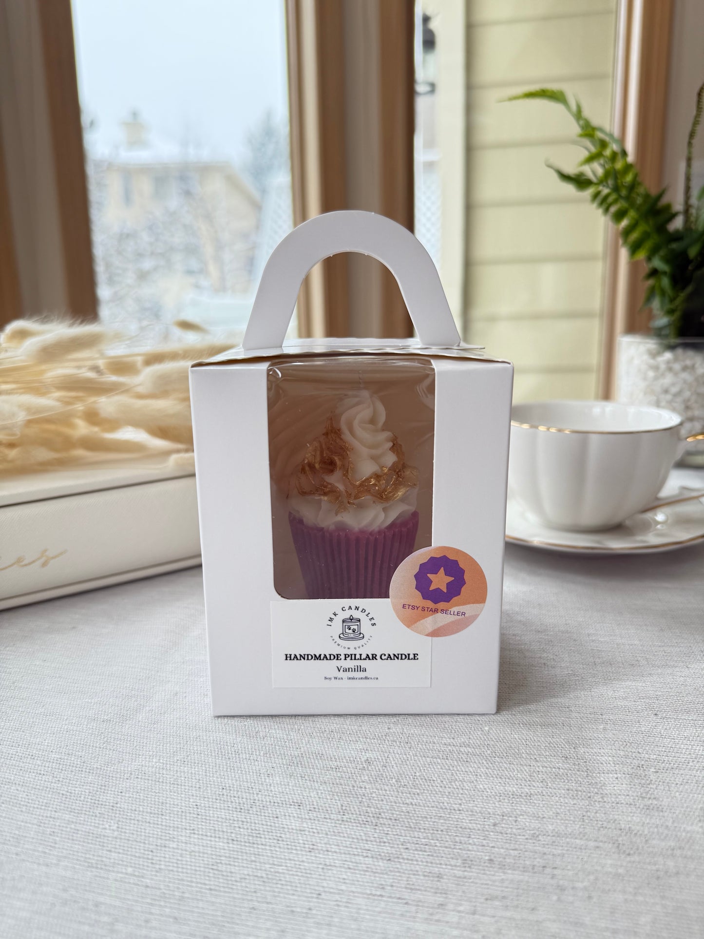 CUPCAKE Scented Candle (30+ different scents) Packed in Cupcake Box - NON-Edible
