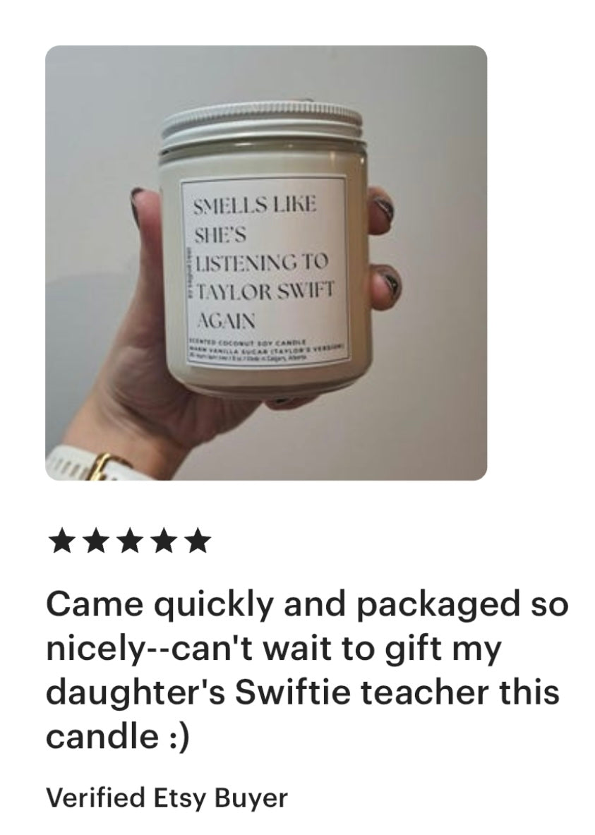 BEST SELLER: TAYLOR SWIFT Scented Candle (40+ different scents) 8oz