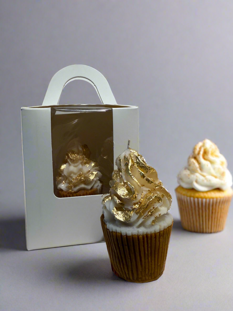 CUPCAKE Scented Candle (30+ different scents) Packed in Cupcake Box - NON-Edible