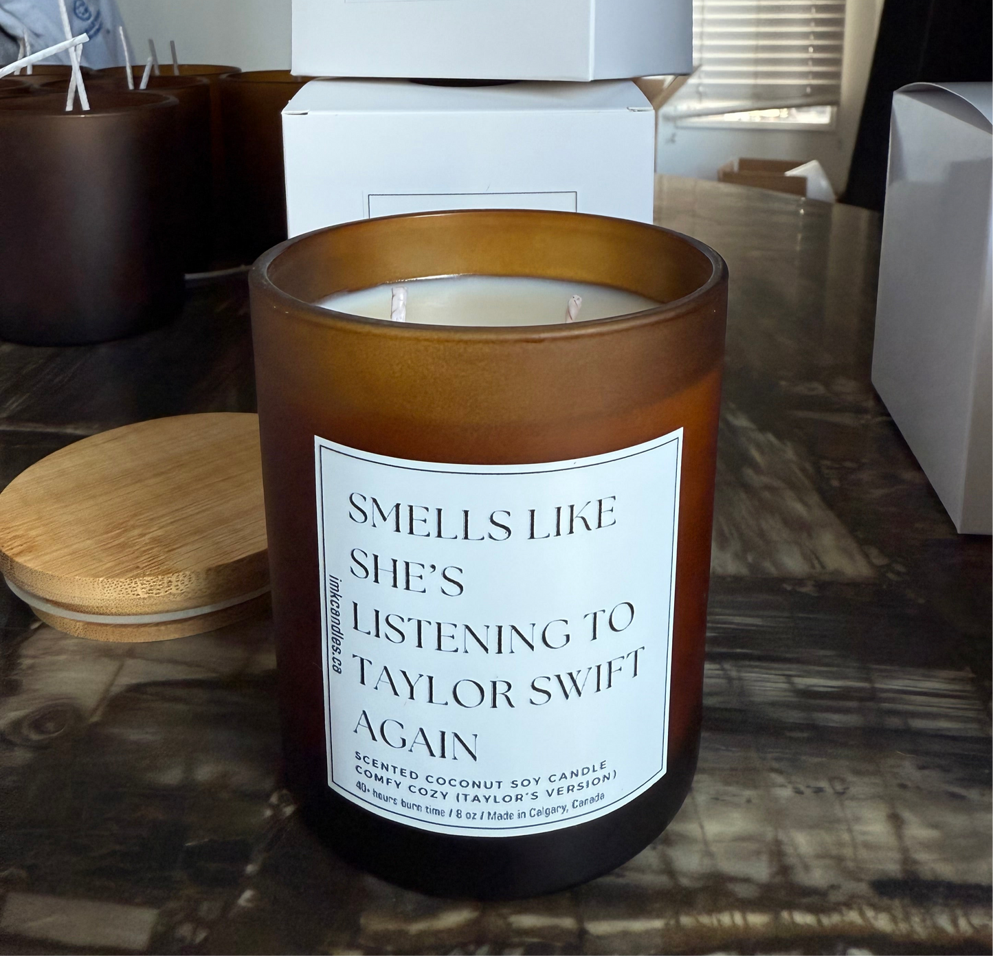 TAYLOR SWIFT Inspired Amber Jar Scented Candle (40+ different scents)