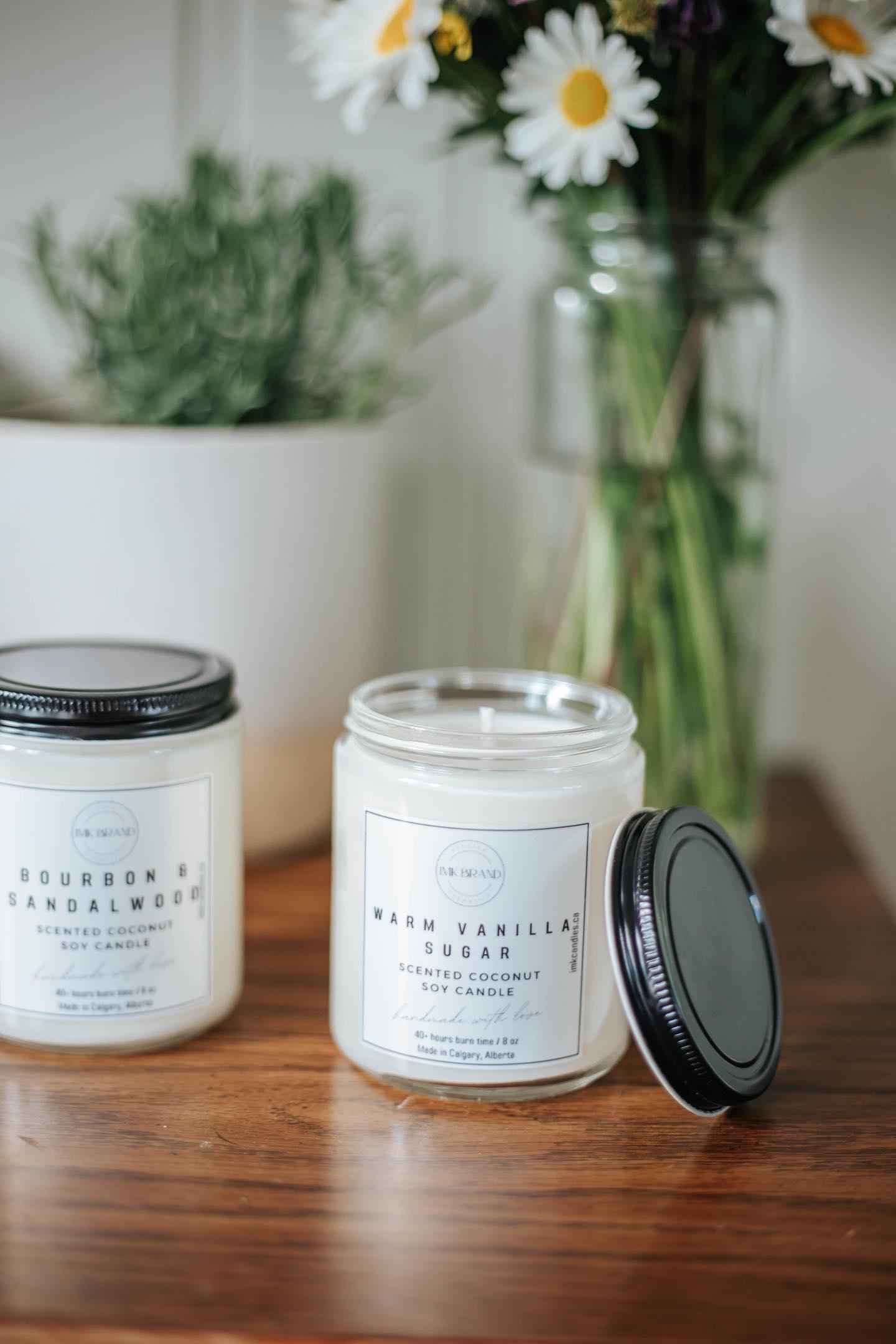 CLEAR GLASS JAR - Scented Candle 8oz (40+ different scents)