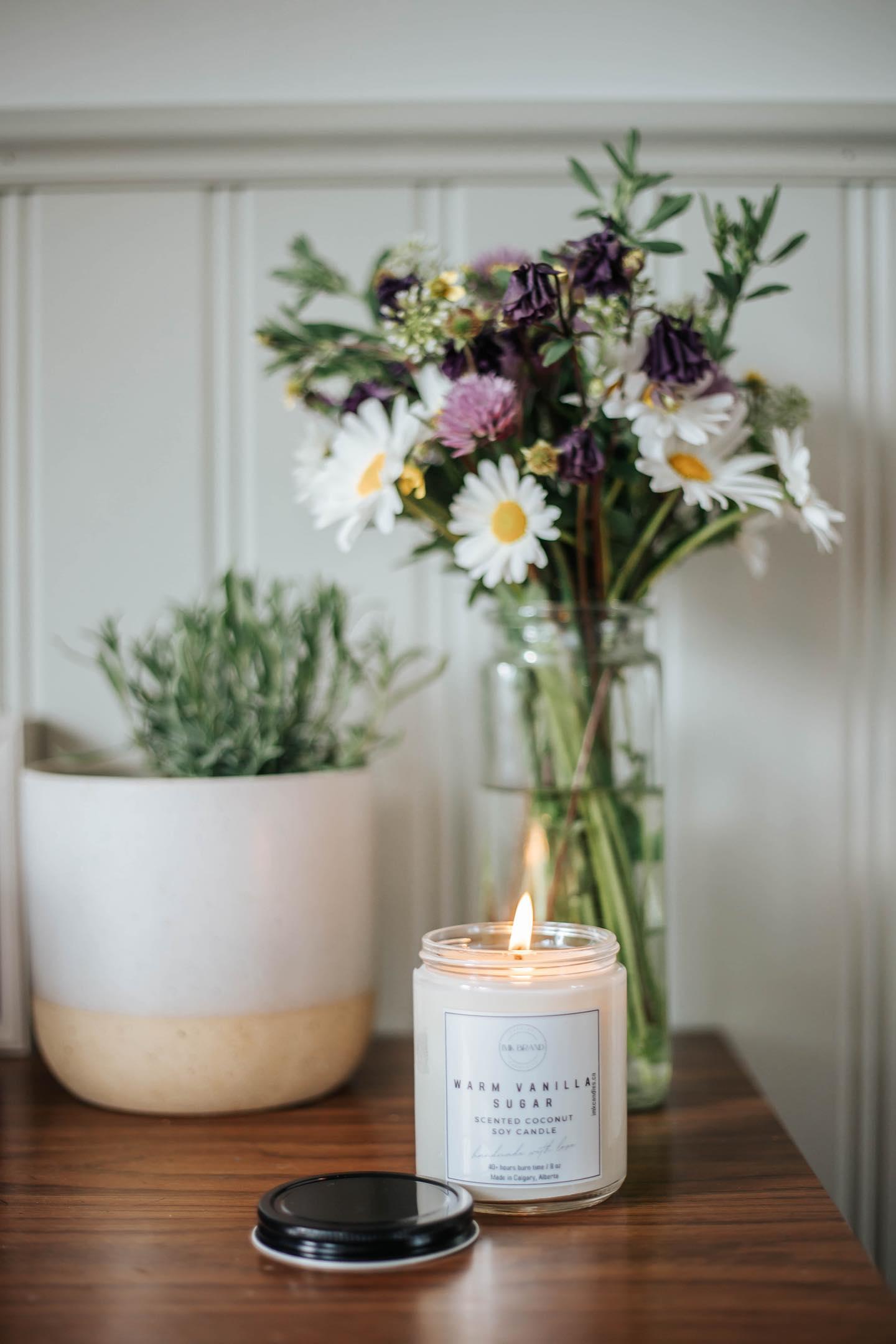 CLEAR GLASS JAR - Scented Candle 8oz (40+ different scents)