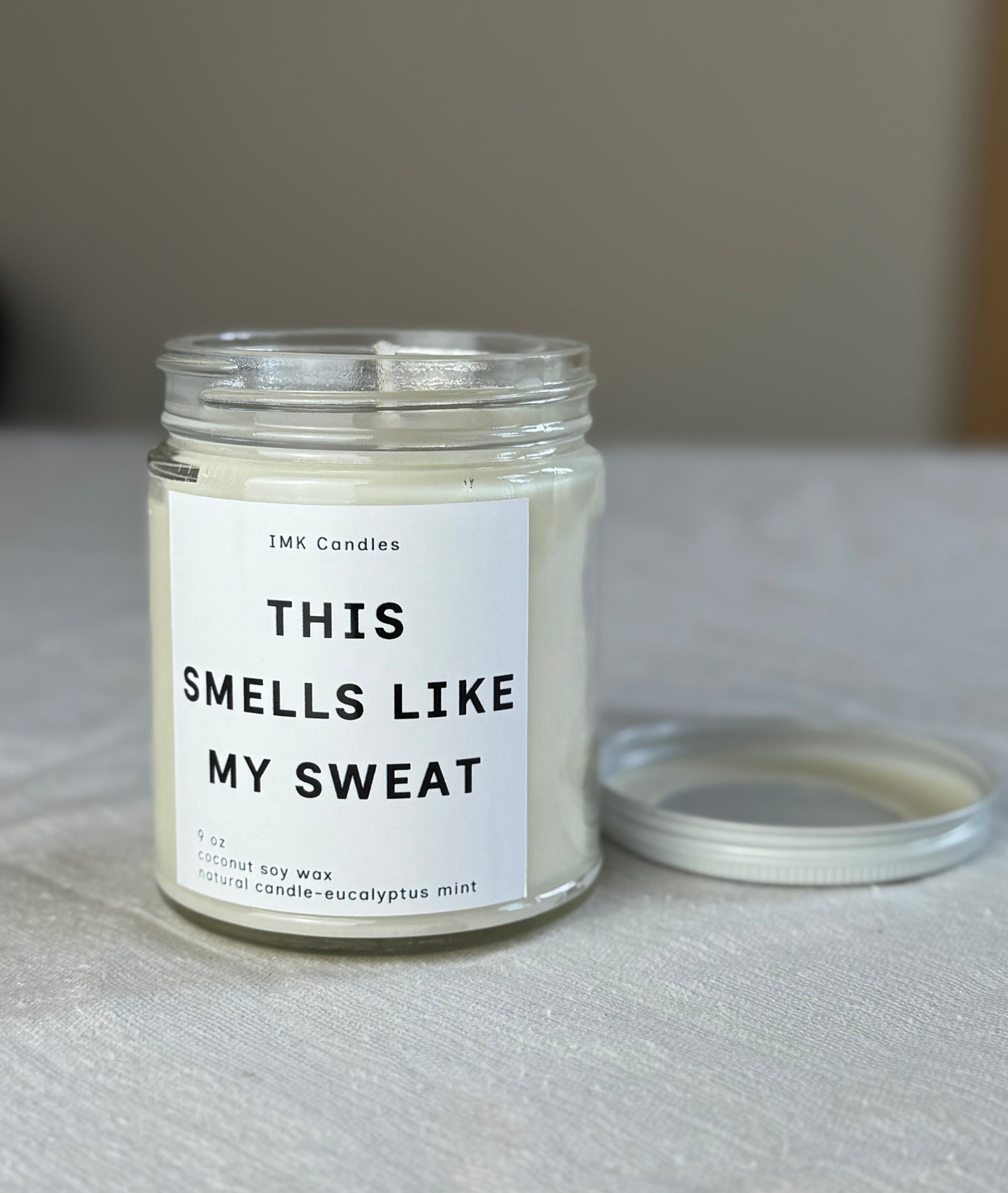 This Smells Like My Sweat- Scented Candle 8oz (40+ different scents)