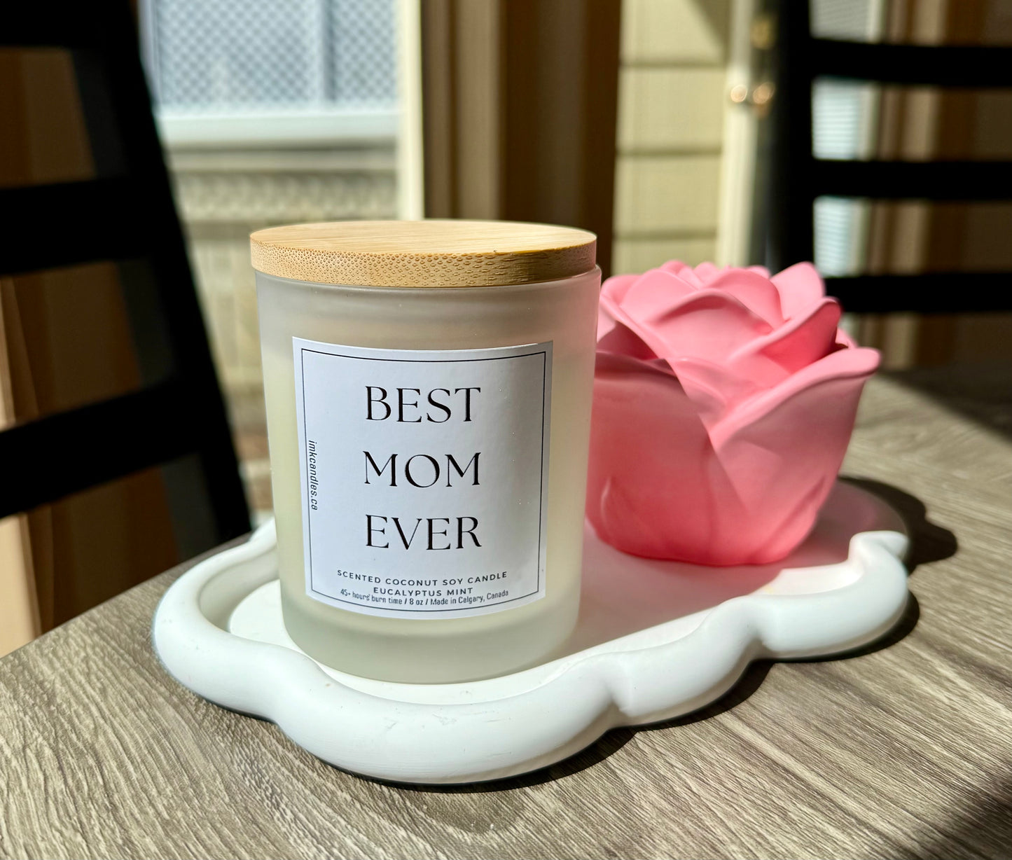 BEST MOM EVER Scented Candle for Mother's Day (40+ different scents) 8oz - made from natural Coconut Soy Wax