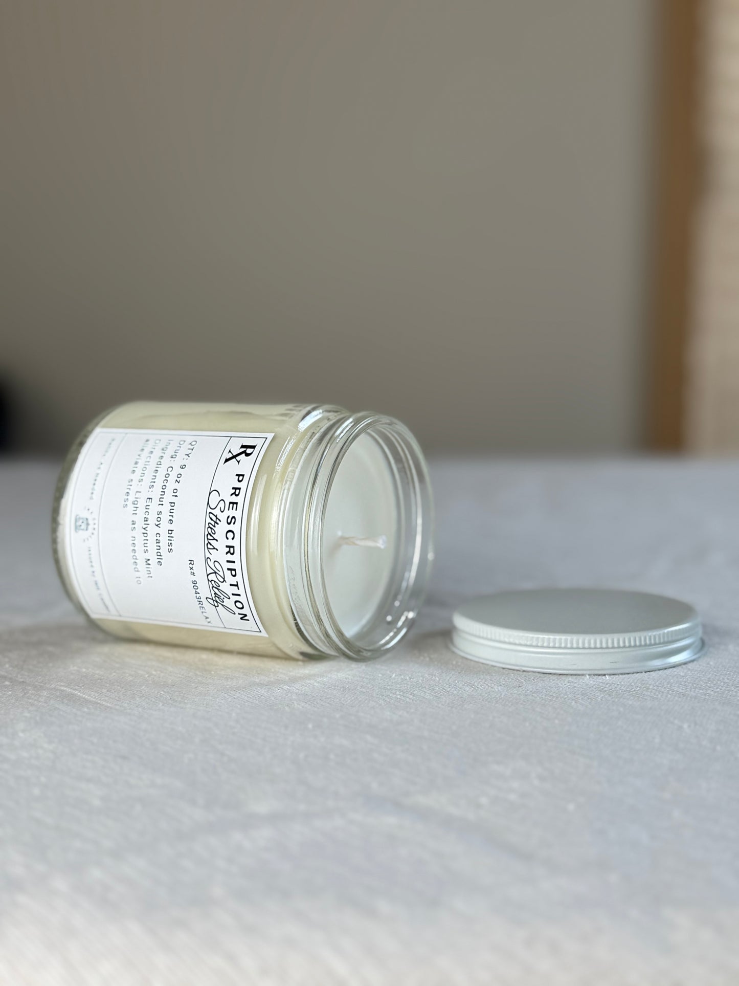 Prescription Candle Rx for Stress Relief - Scented Candle 8oz (40+ different scents)