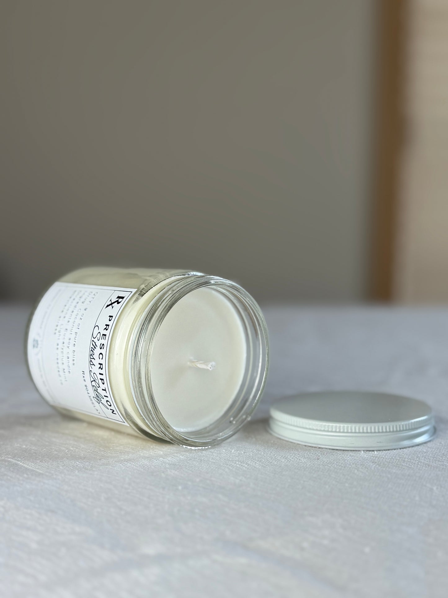 Prescription Candle Rx for Stress Relief - Scented Candle 8oz (40+ different scents)