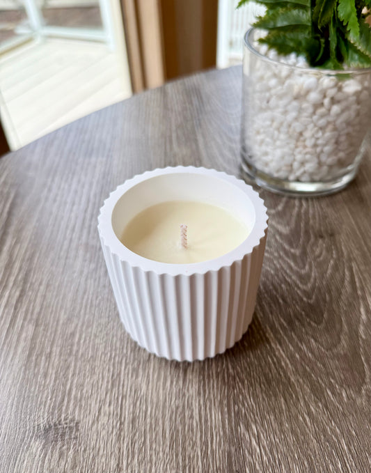 Ceramic White Jar Scented Candle 6oz (40+ different scents)