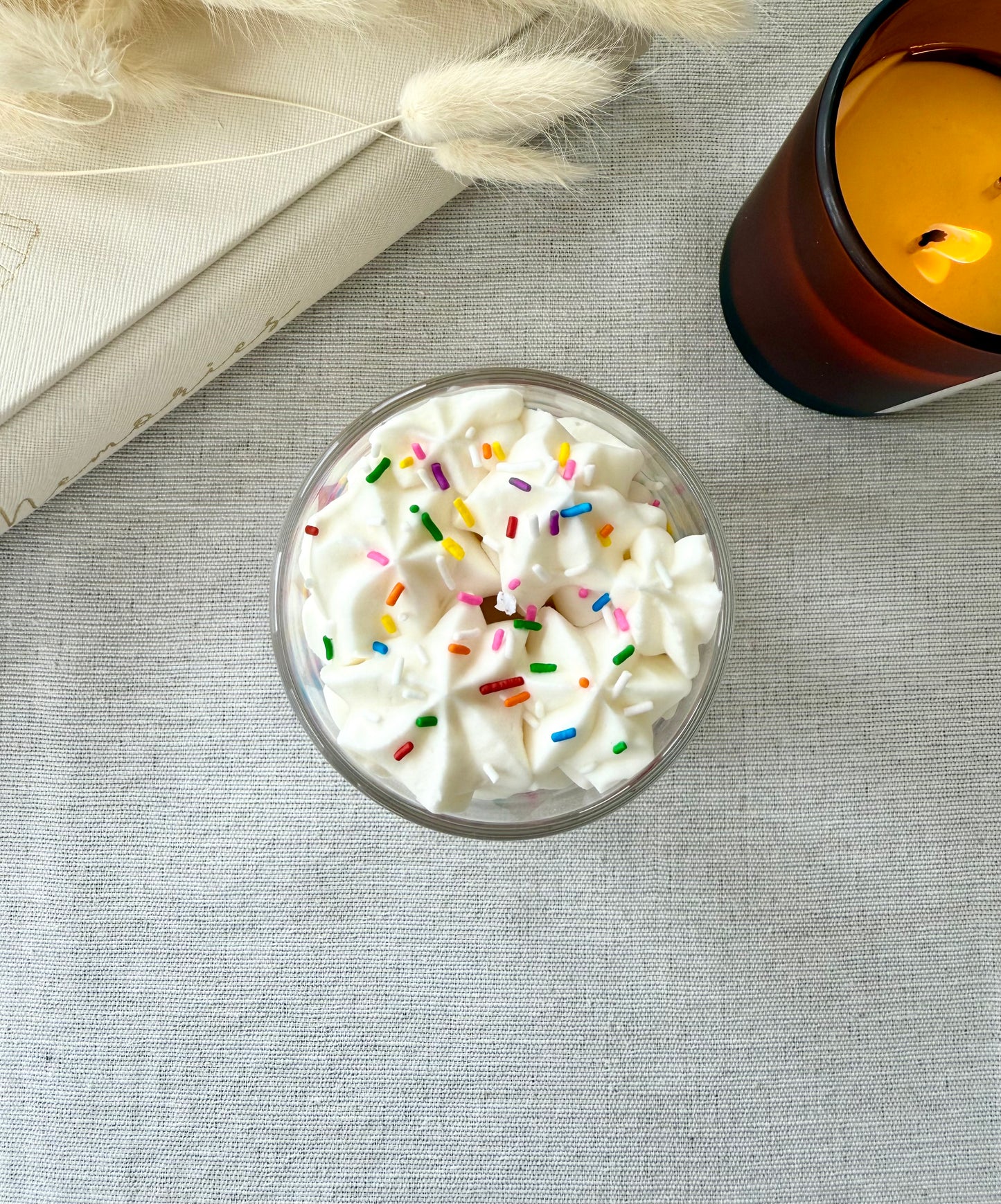 Sprinkles Birthday Cake Candle Handmade with Natural Coconut Soy Wax | Funfetti Candle | Confetti Candle | Rainbow Candle