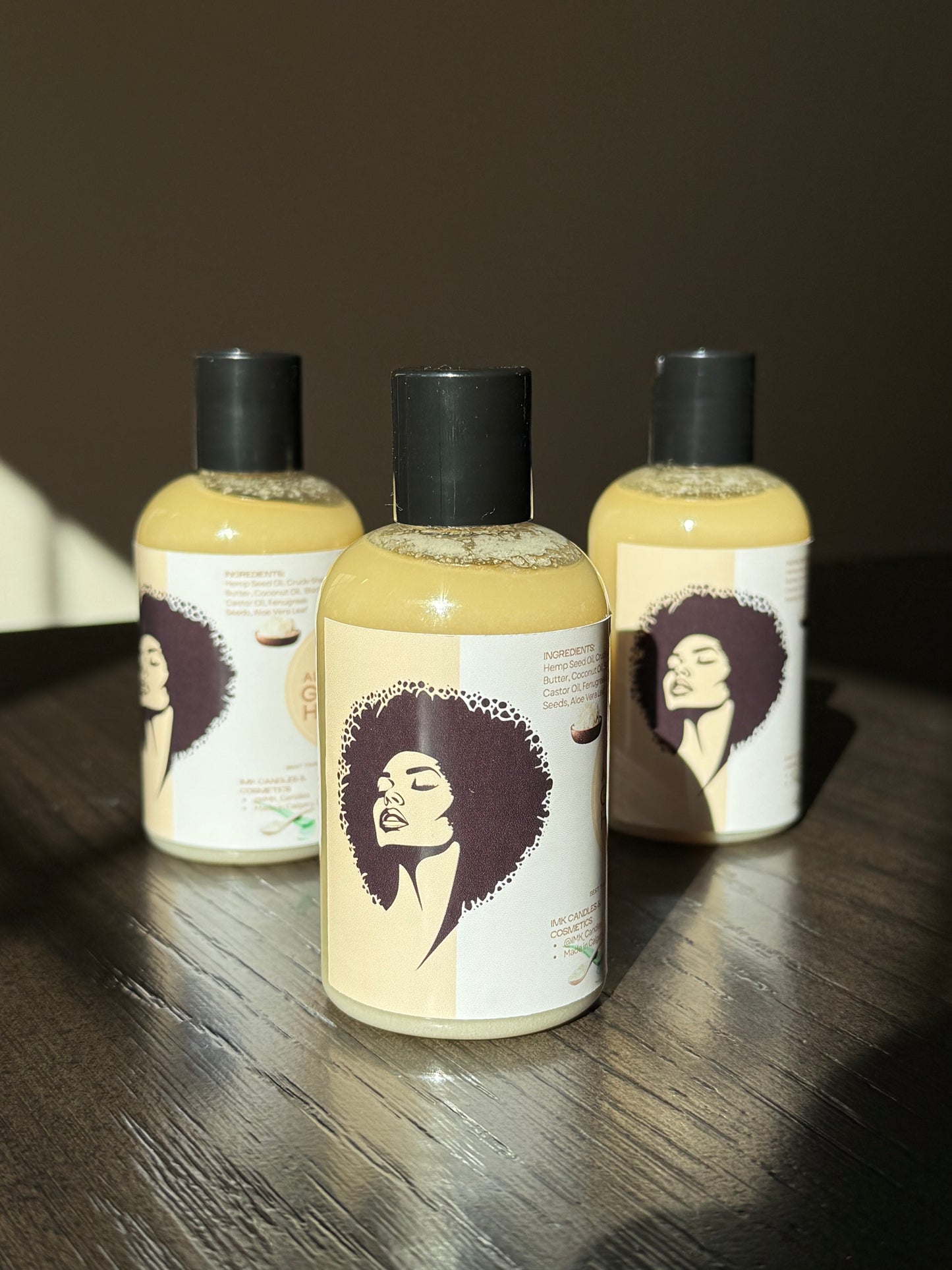 Auntie Uzo's Golden Hair Oil 4oz Naturally Curly, African, 3C, 4C Type Hair Made From Natural And Eco Shea Butter Fenugreek Black Castor Oil